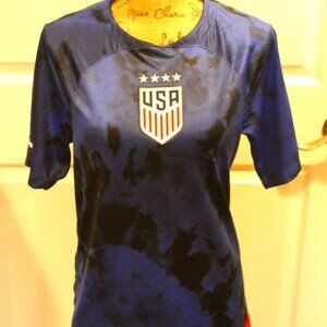 Nike Dri-Fit United States Soccer Jersey Women's Med USA Away Blue 2022-23 USMNT